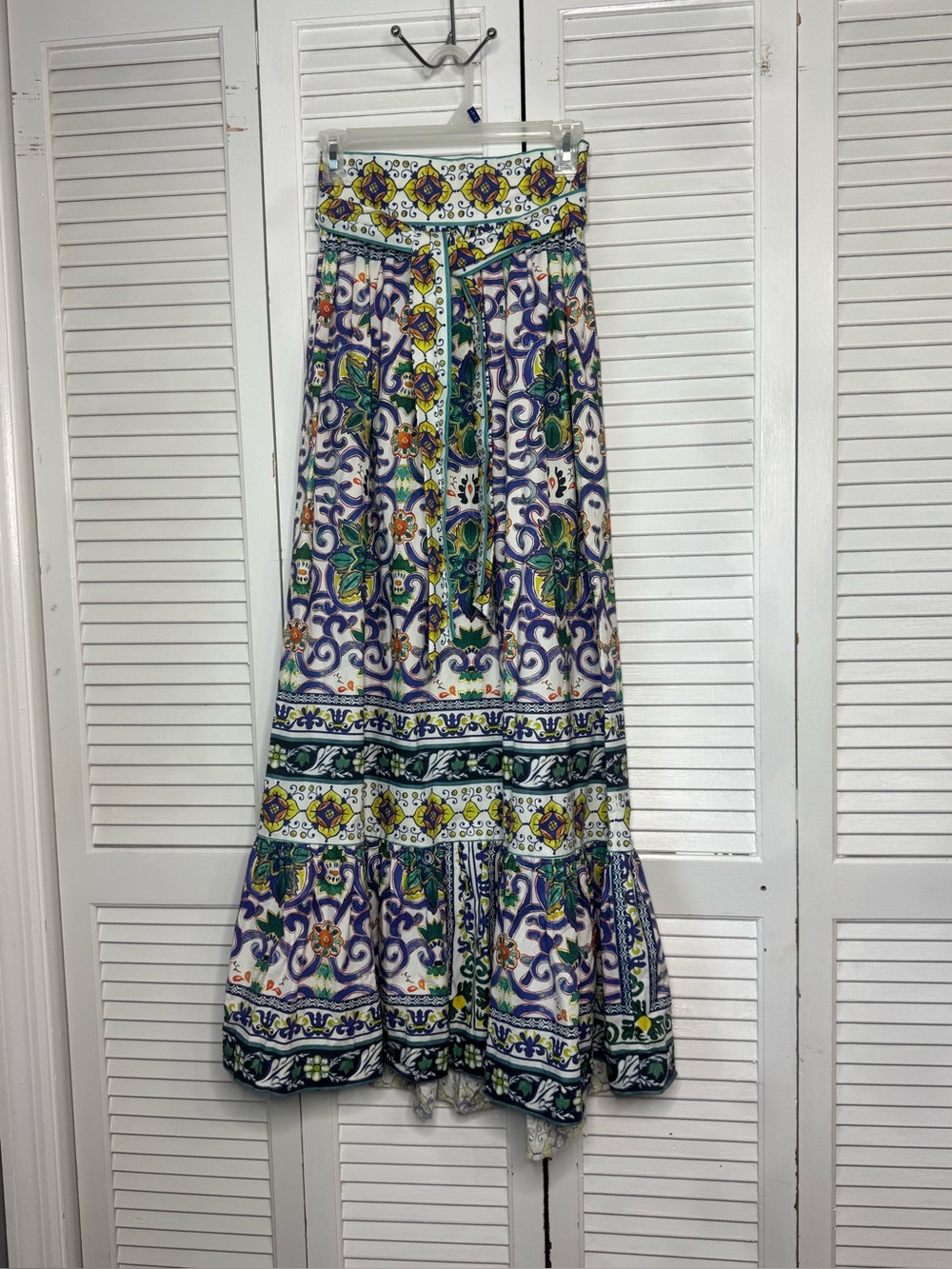Antonio Melani Tegan Mosaic A Line Poplin Maxi Bohemian Skirt Size 0